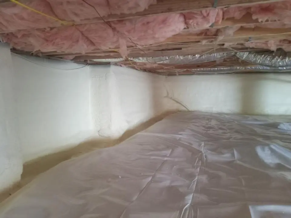 Crawl space encapsulation with closed-cell spray foam for Flat Roof Repair in Summit